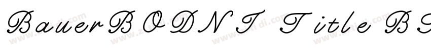 BauerBODNI Title BT字体转换